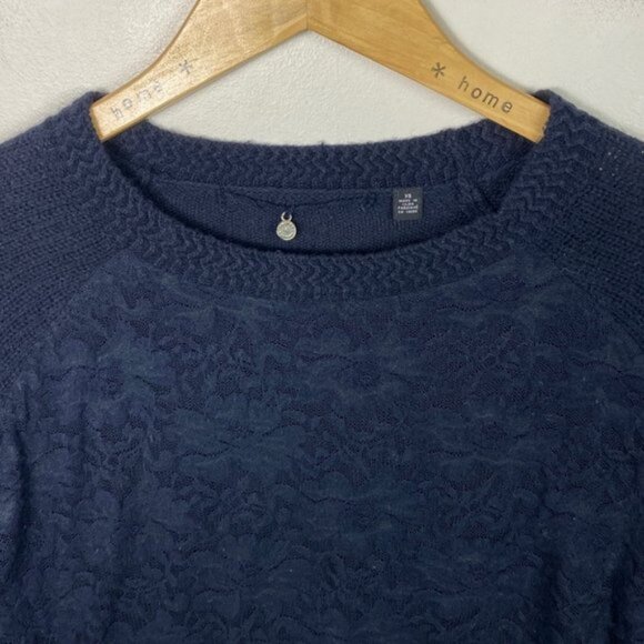 Anthropologie Cashmere Lace Pullover Sweater Size XS Overlay Knitted Bohemian - Picture 10 of 13